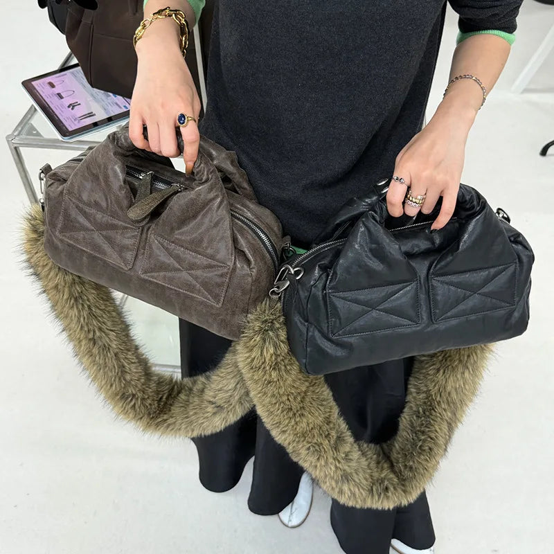 Quilted Top-Handle Bag