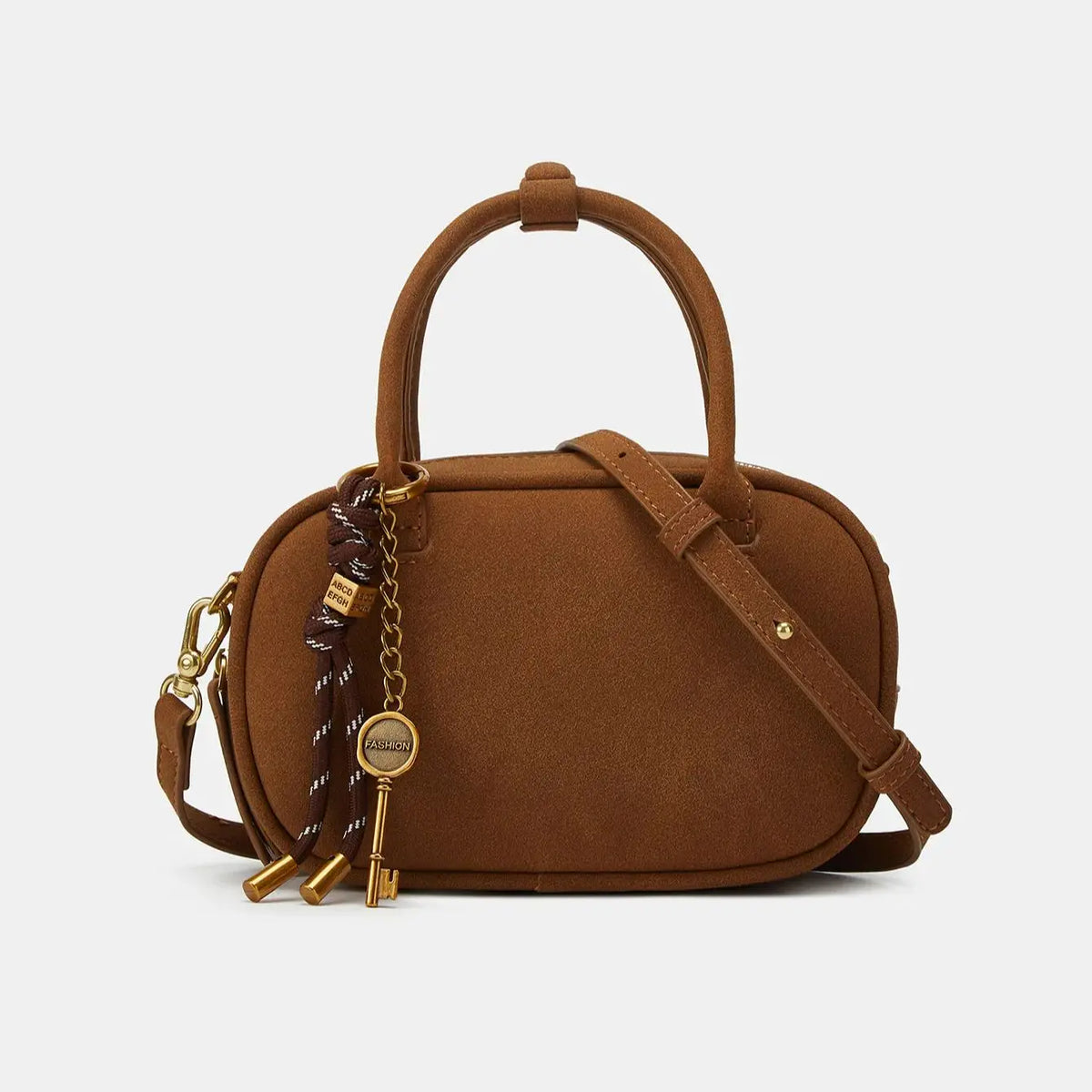 Rounded Top-Handle Crossbody Bag