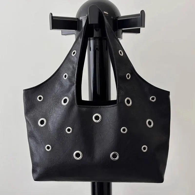 Eyelet Shoulder Tote Bag