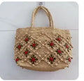 Floral Woven Tote Bag