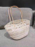 Openwork Woven Shoulder Tote