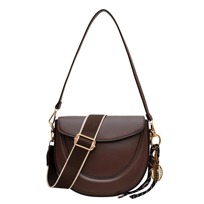 Layered Crescent Handbag