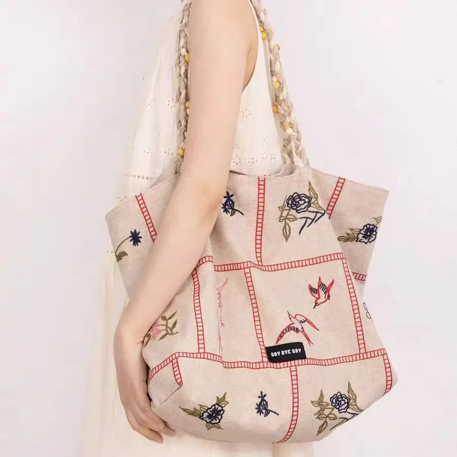 Bird Print Tote Bag