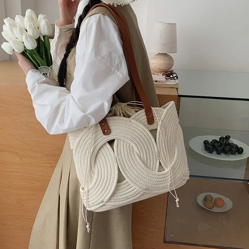 Loop-Pattern Shoulder Bag