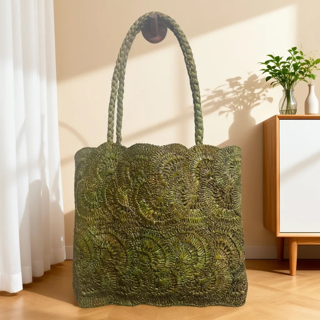 Spiral Woven Tote Bag