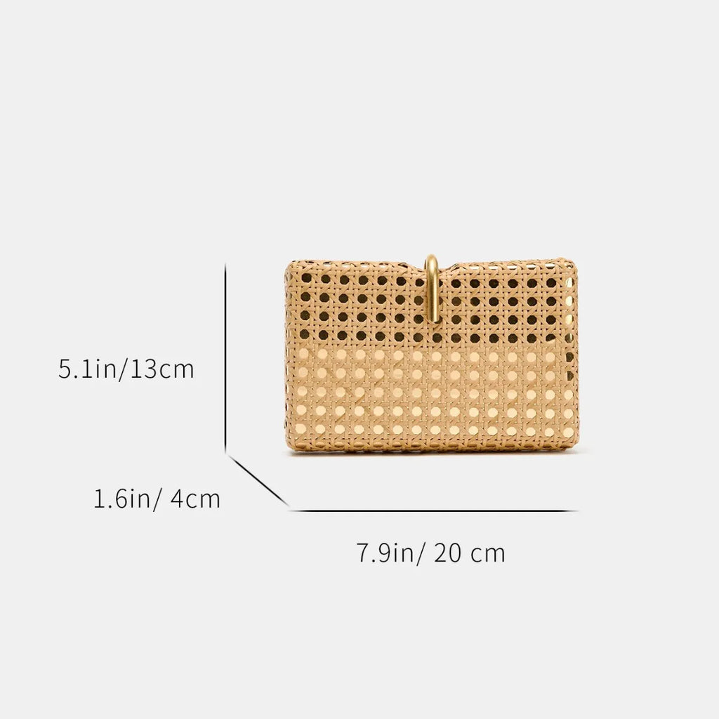 Open-Weave Box Clutch Bag