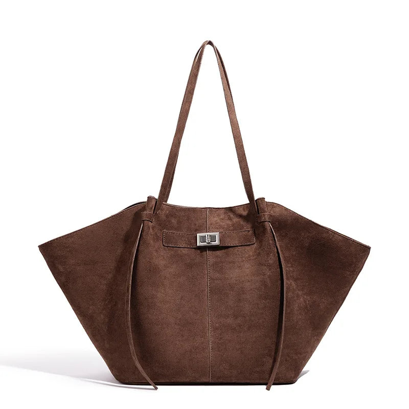Belted Trapeze Tote Bag