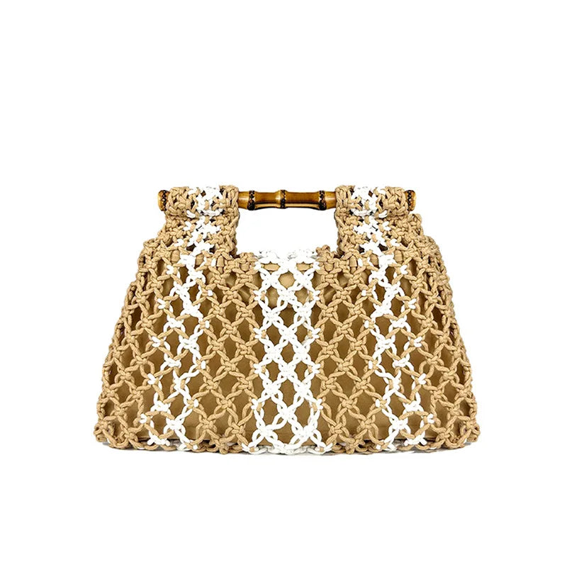Openwork Cutout-Handle Handbag