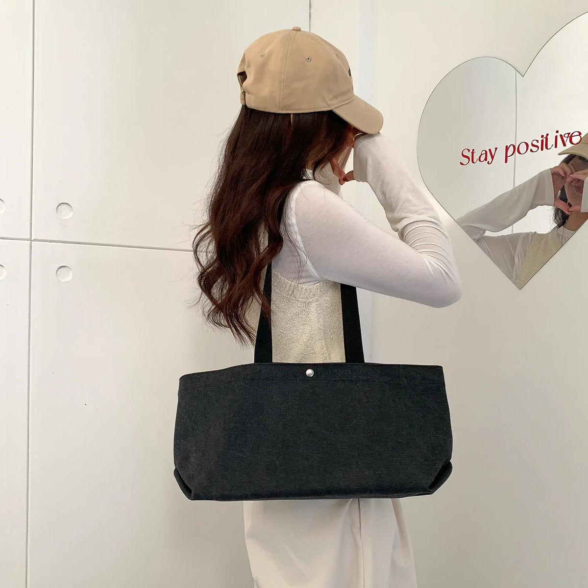 Plain Rectangular Shoulder Tote
