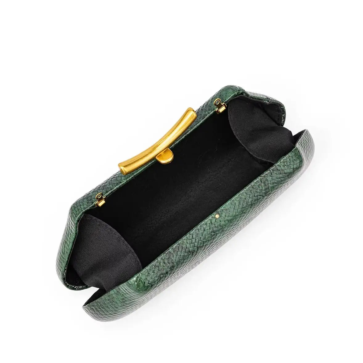 Snake-Effect Frame Evening Clutch