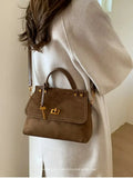 Flap-Front Top-Handle Bag