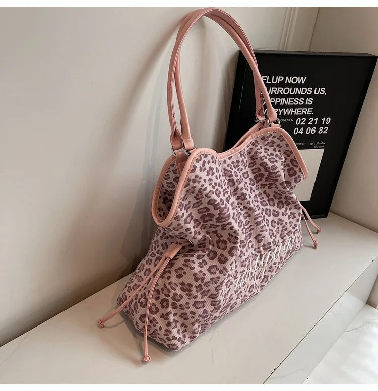 Curved-Top Drawstring Tote Bag