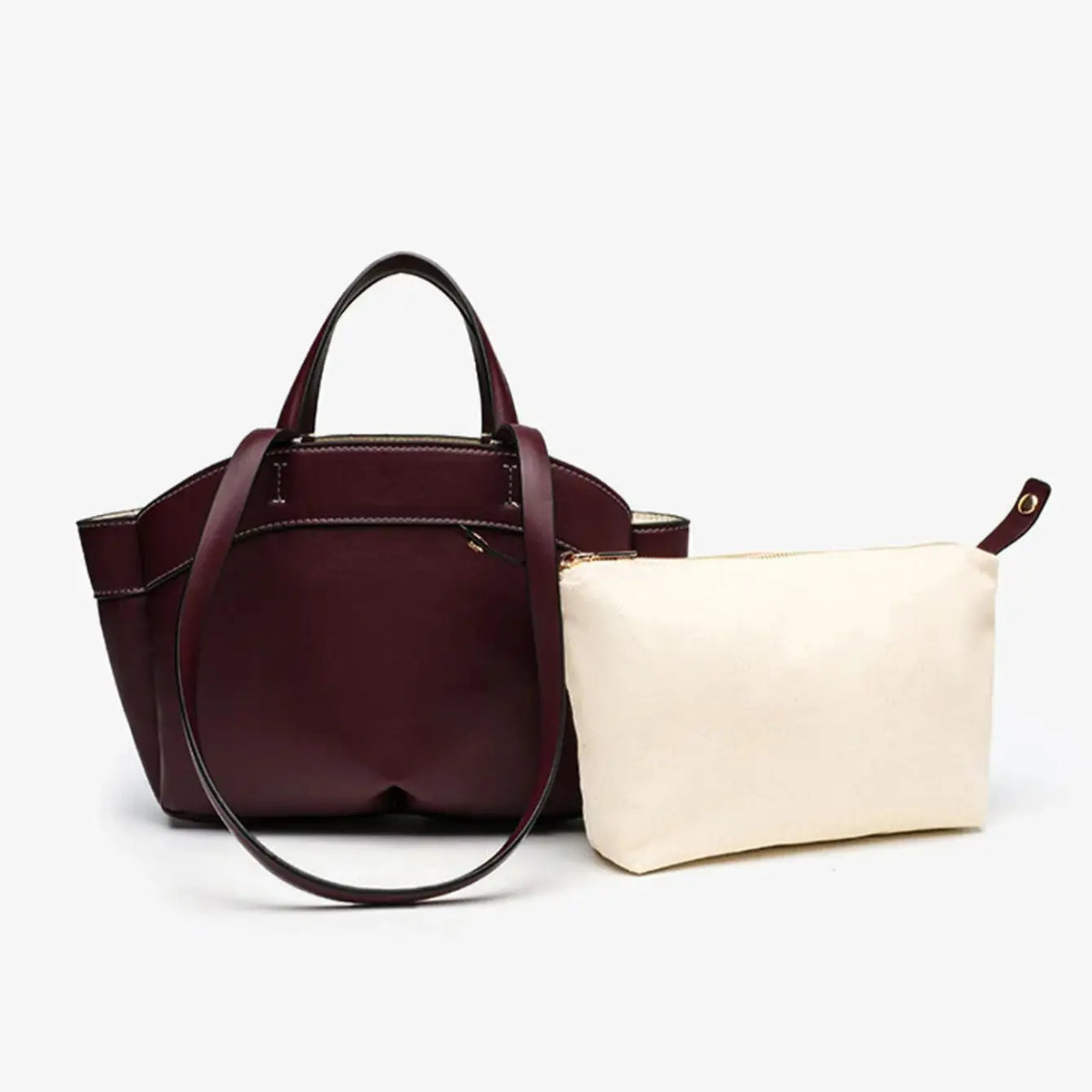 Structured Top-Handle Tote Bag
