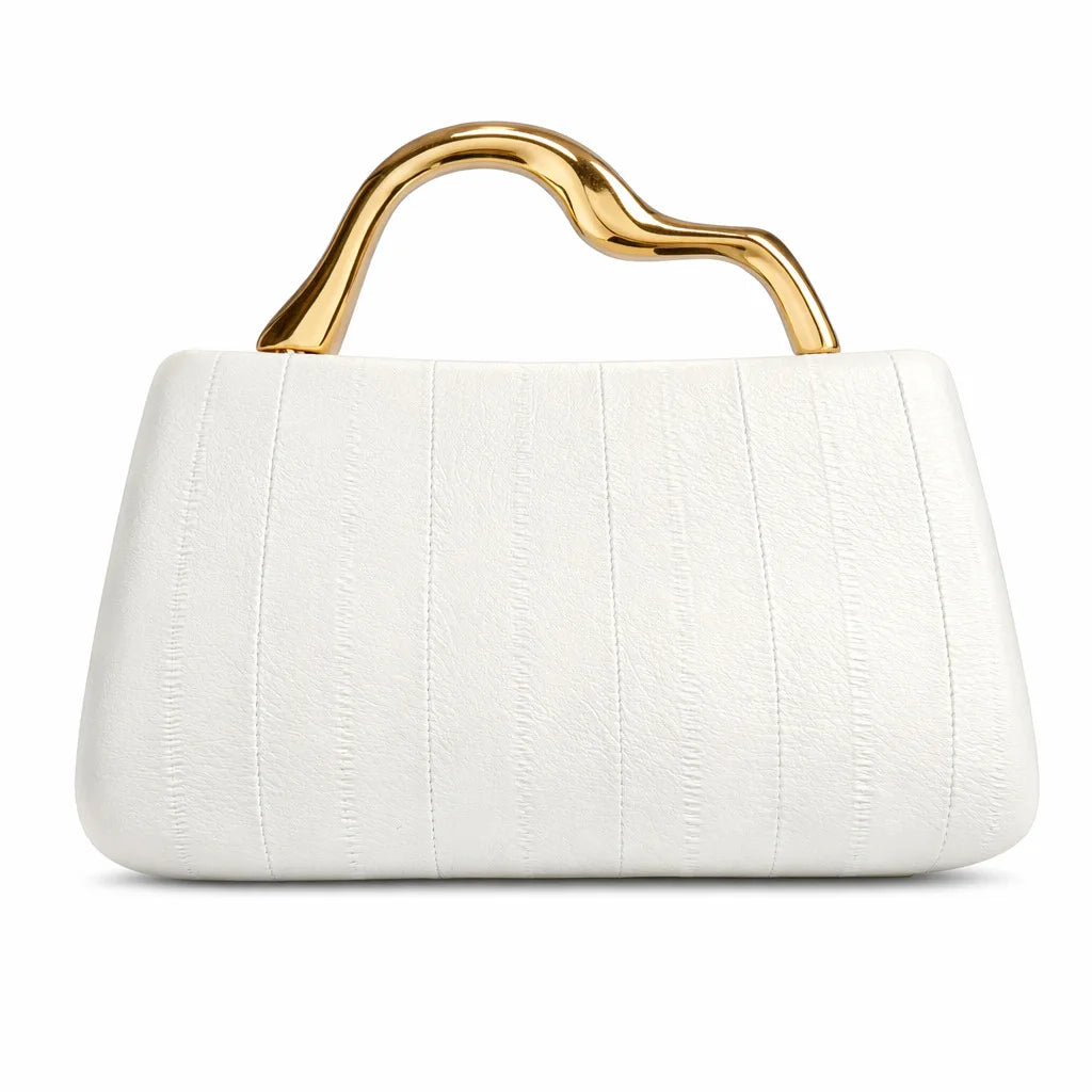Wave-Handle Top-Handle Bag