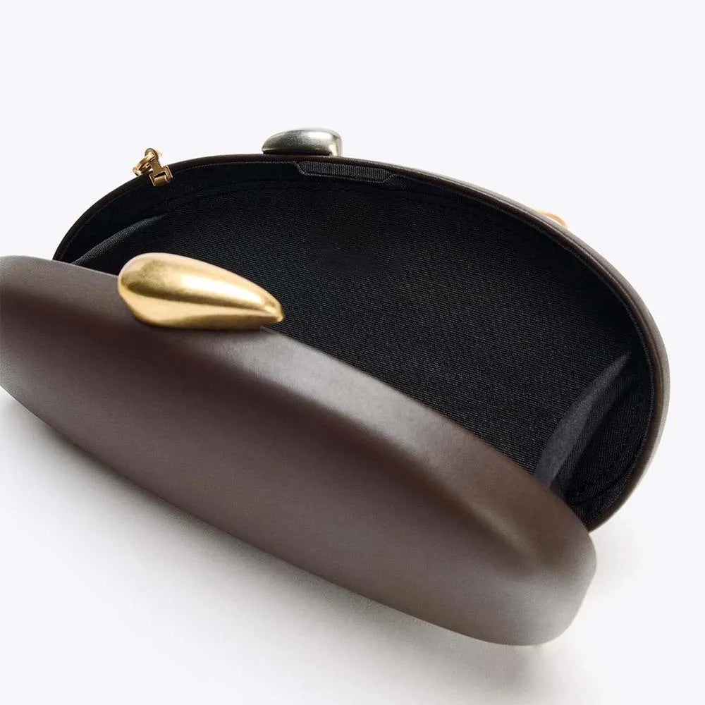Oval Box Clutch Bag