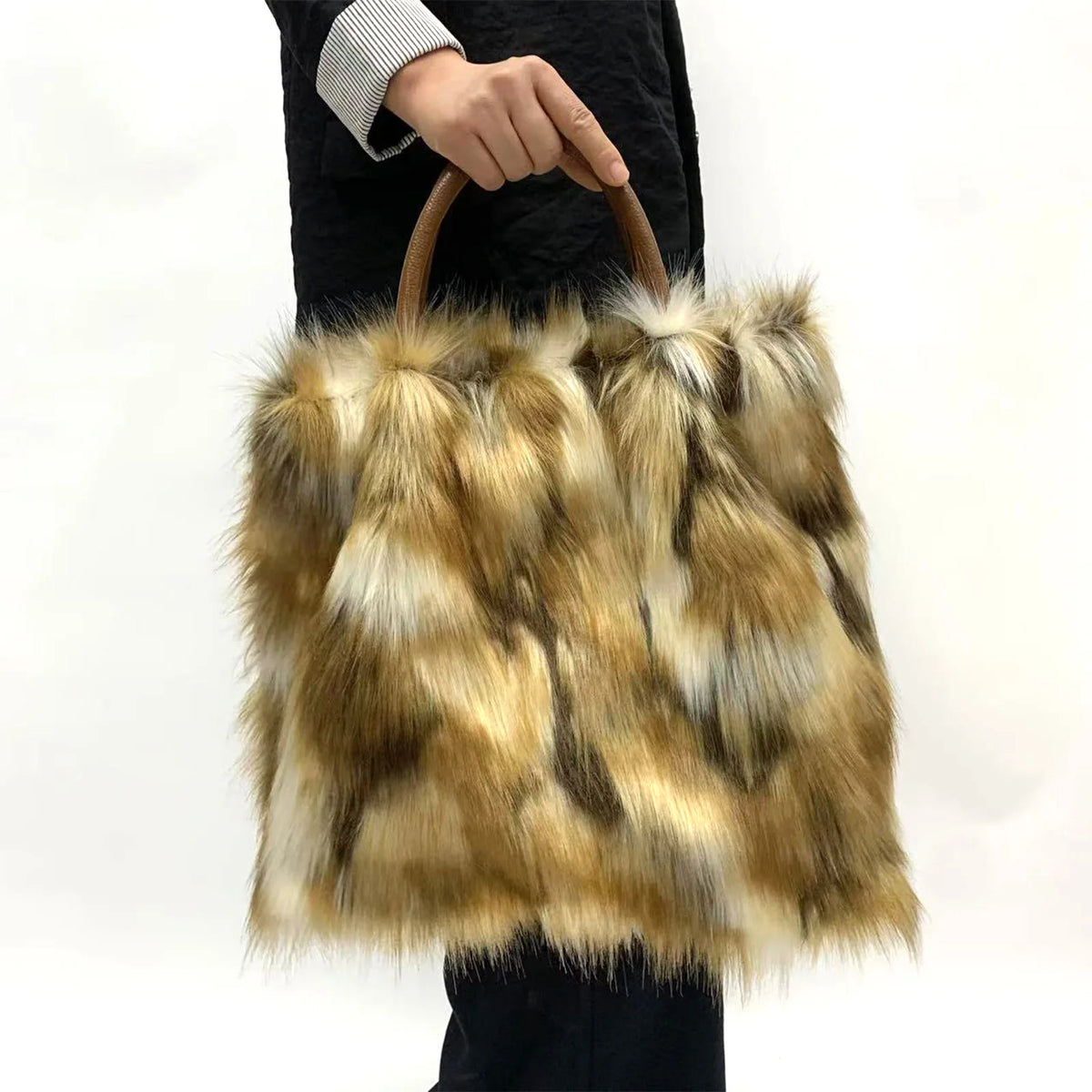 Shaggy Plush Tote Bag