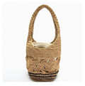 Floral Woven Bucket Bag