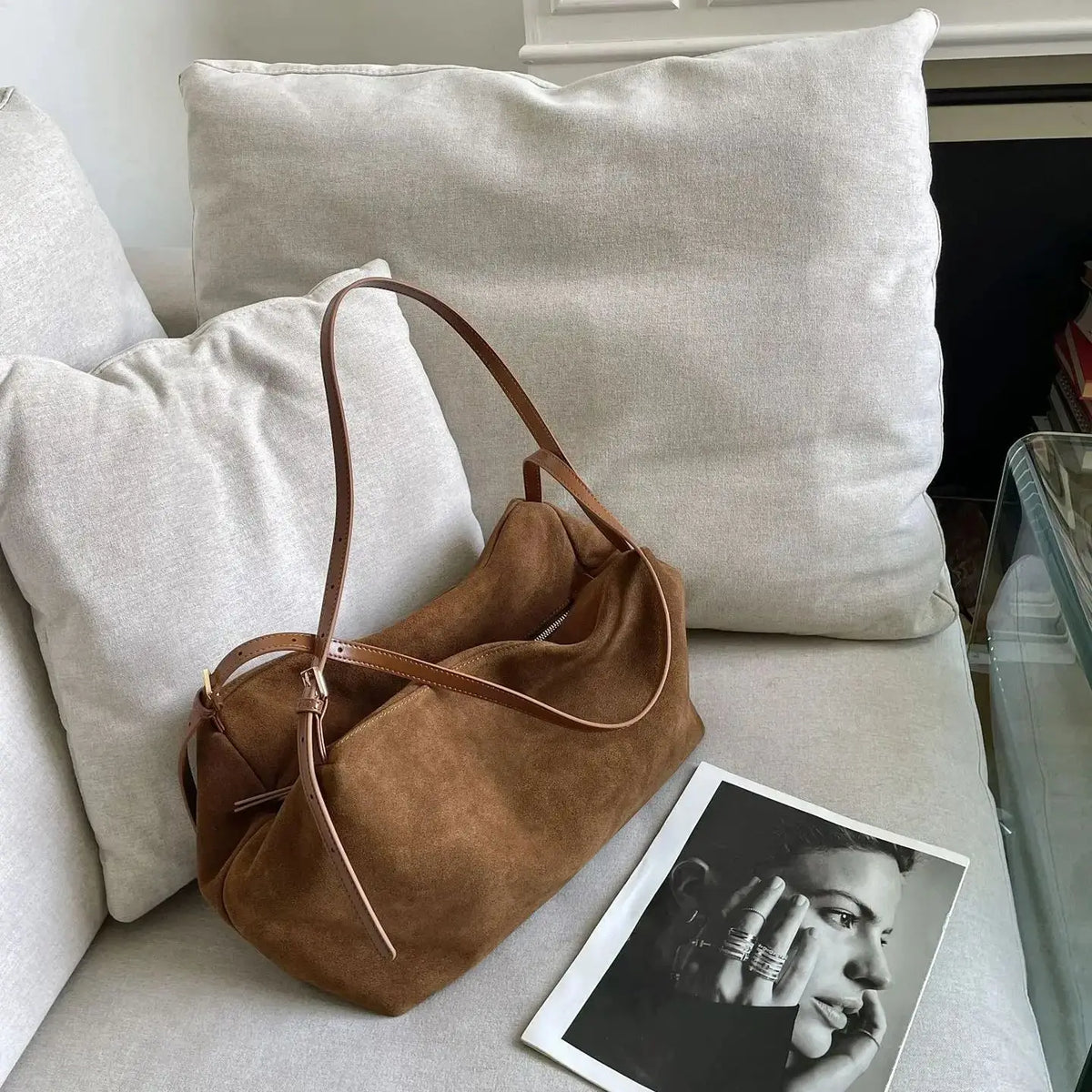 Slouchy Shoulder Tote Bag