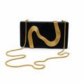Wave-Trim Box Clutch Bag