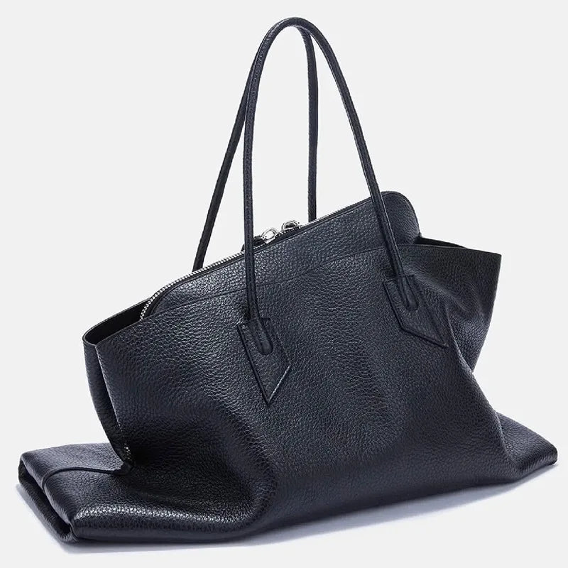 Croc-Embossed Gathered Tote Bag