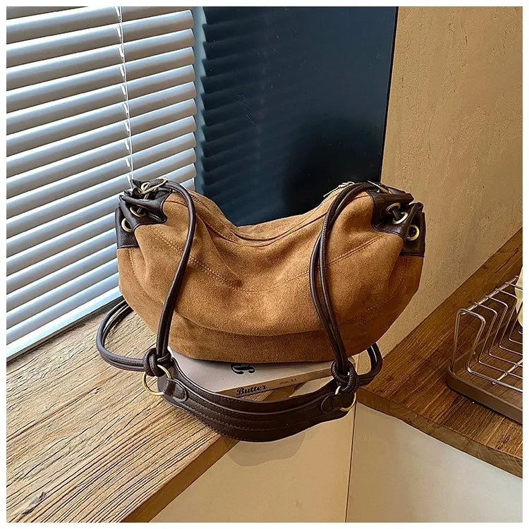 Color-Block Hobo Shoulder Bag