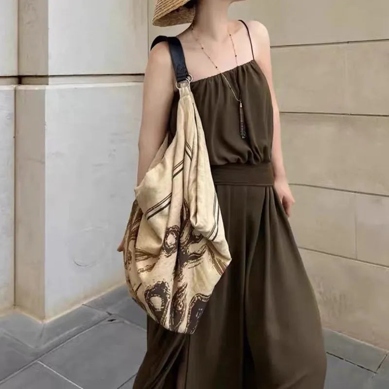 Graphic Slouchy Shoulder Tote