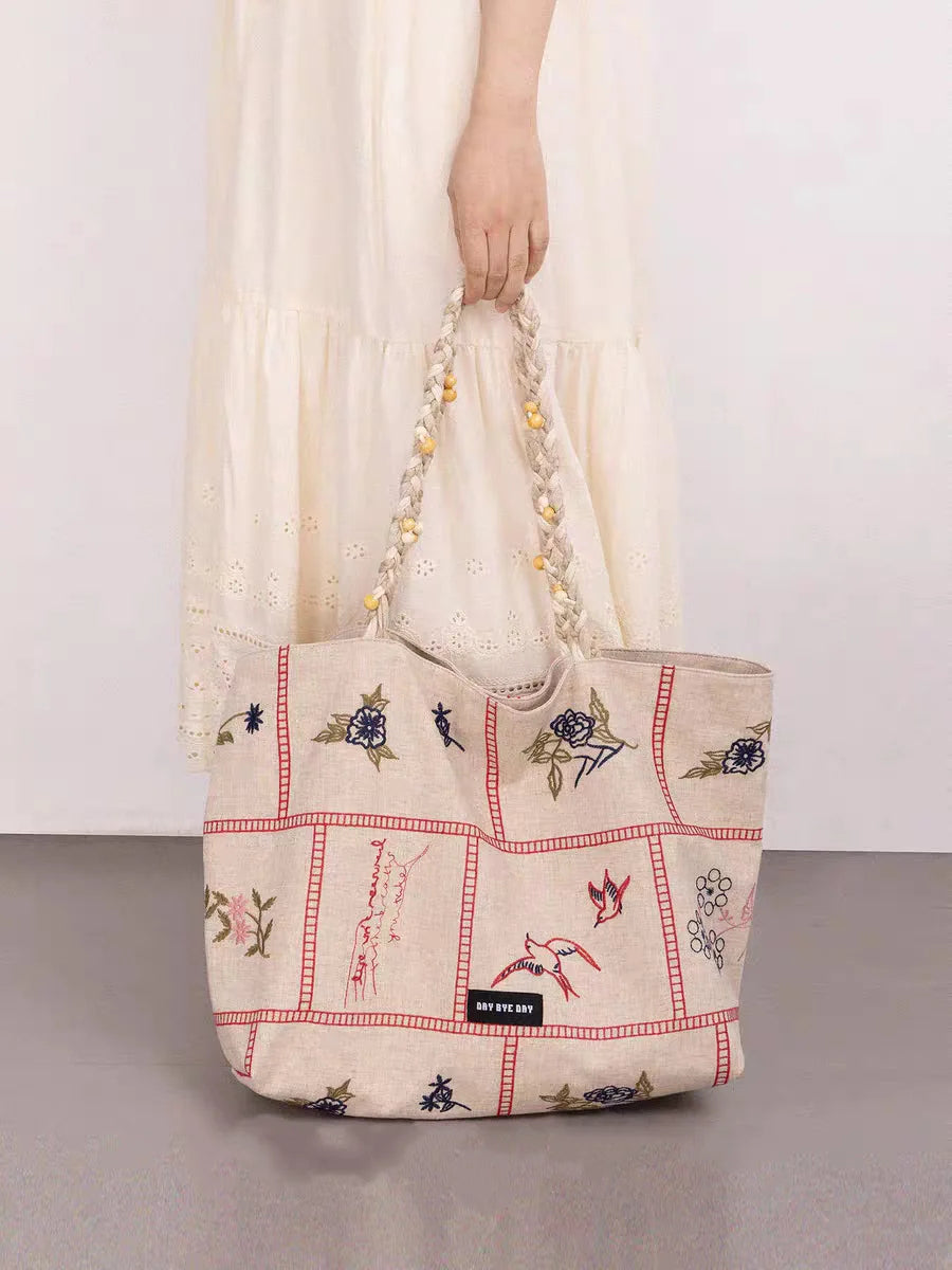 Bird Print Tote Bag