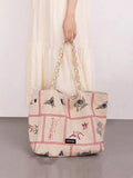Bird Print Tote Bag