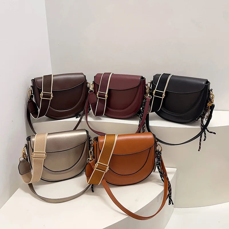 Layered Crescent Handbag