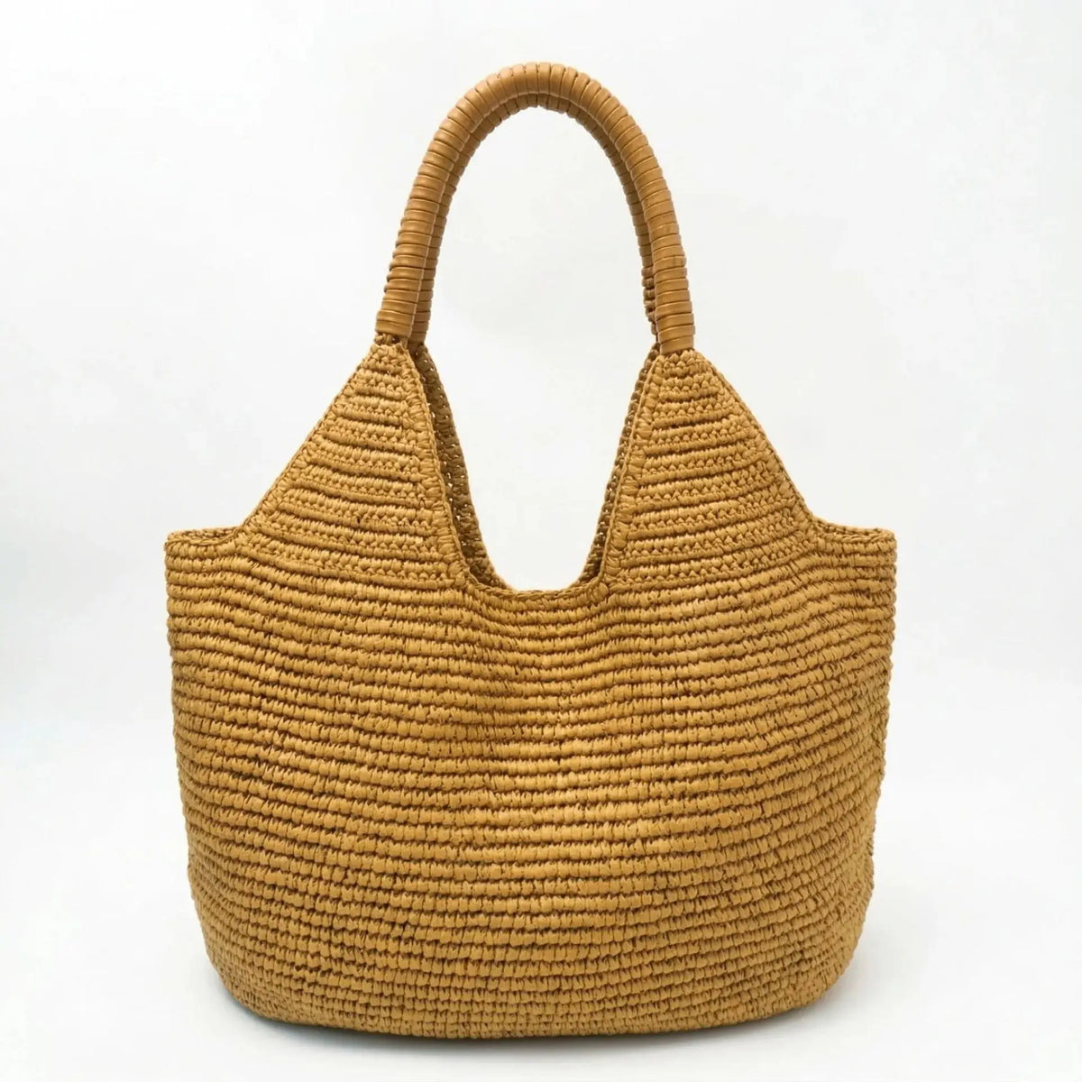 Rounded Woven Hobo Bag
