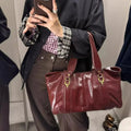 Ring-Detail Shoulder Tote Bag