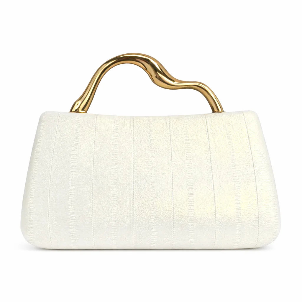 Wave-Handle Top-Handle Bag