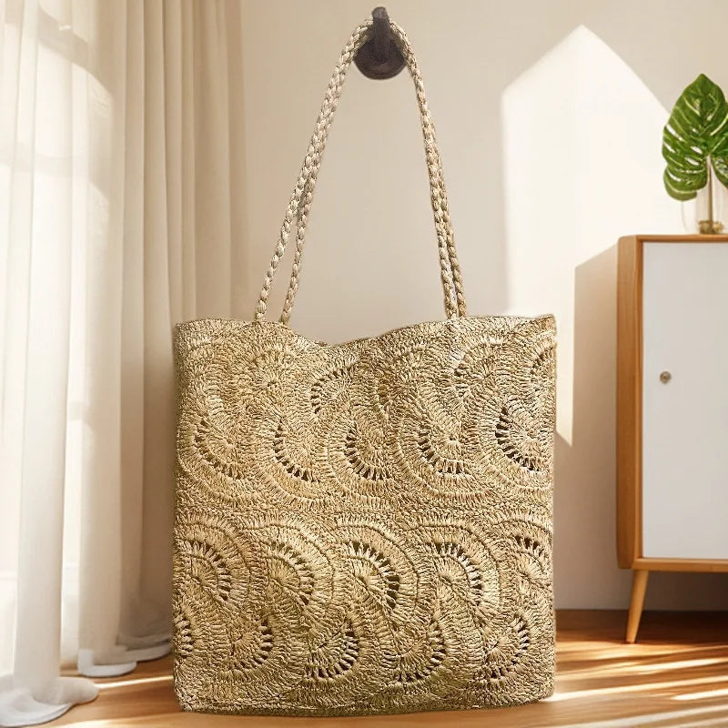 Spiral Woven Tote Bag