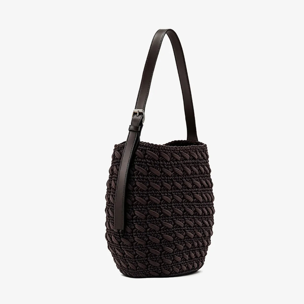 Textured Bucket Shoulder Bag