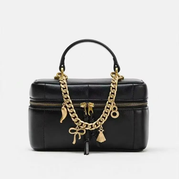Chain-Trim Vanity Bag