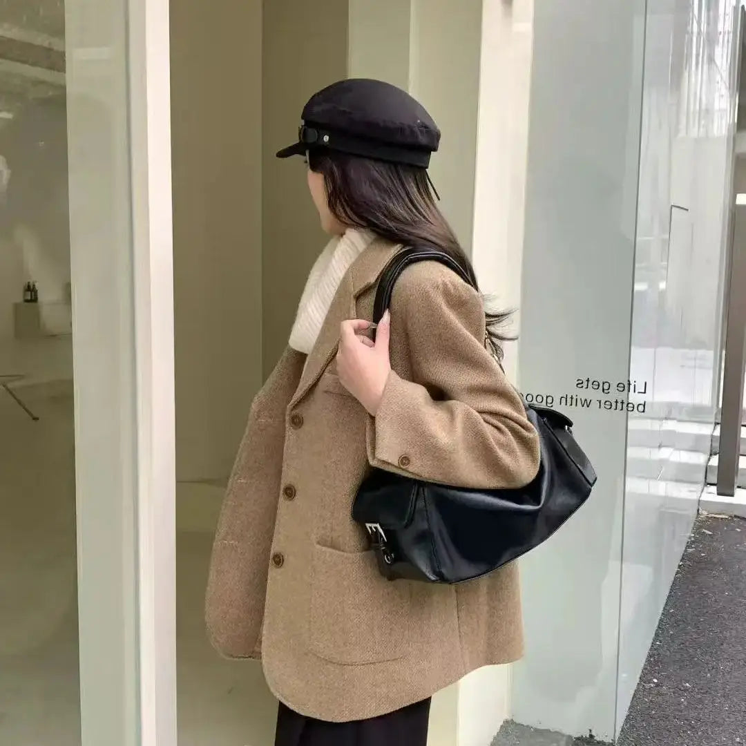 Slouchy Pocket Shoulder Bag
