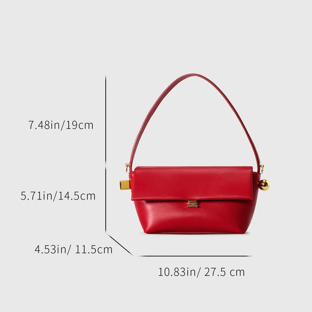 Structured Flap Shoulder Bag