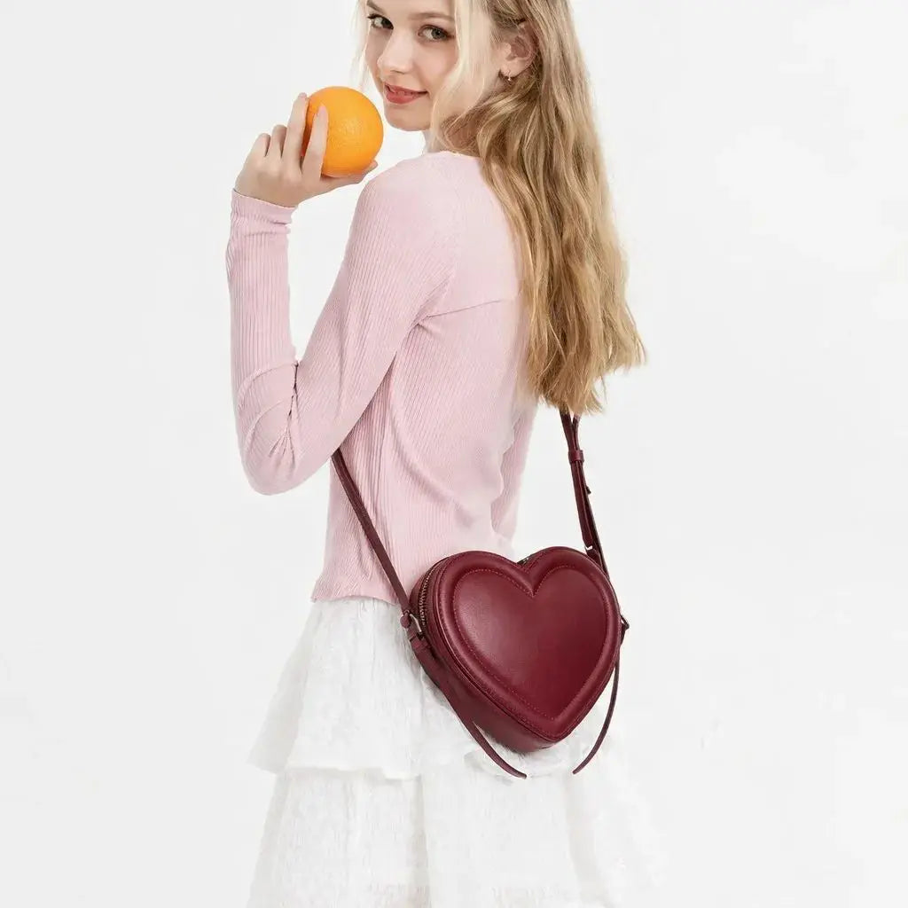 Heart-Shaped Crossbody Bag