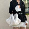 Plush Hobo Shoulder Bag